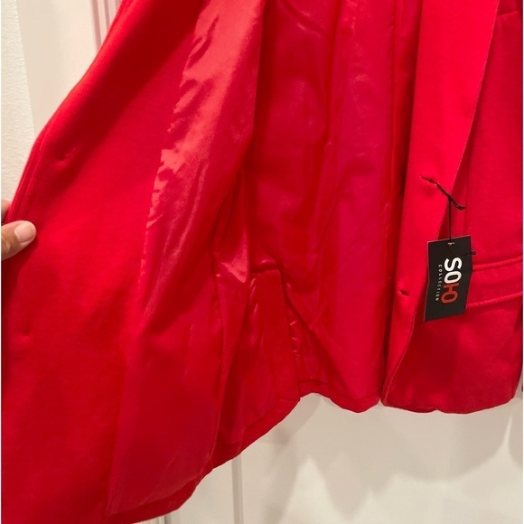 Soho Collection Red Cotton Blend Blazer.Size 48=M - Picture 11 of 16